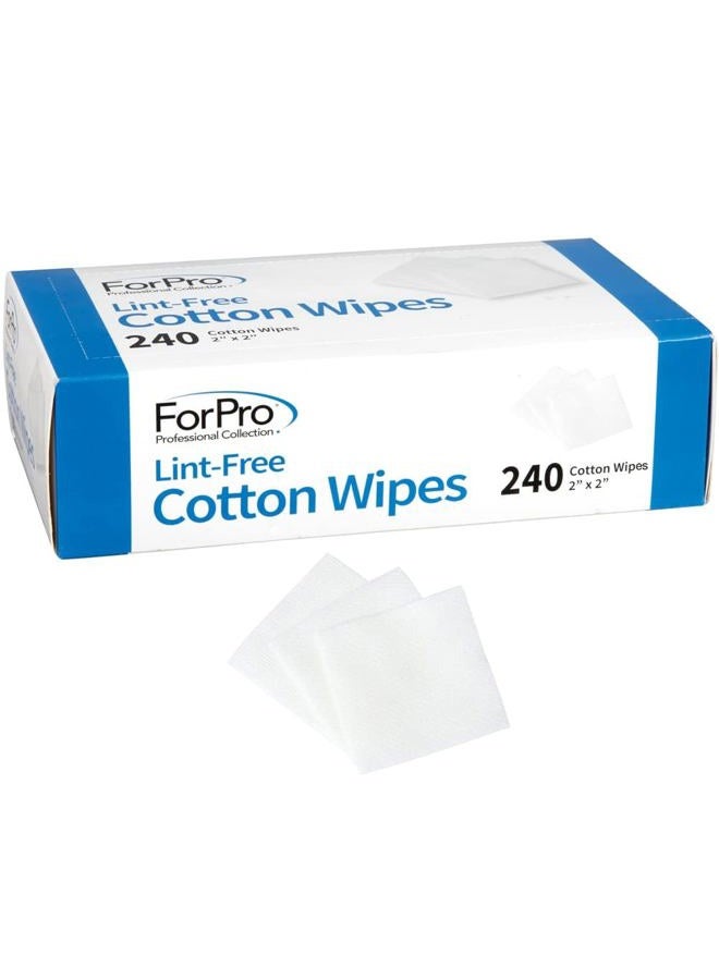 ForPro Professional Collection Lint-Free Cotton Wipes, 100% Pure Cotton Gauze, 2" x 2", White, 240-Count - Image 1
