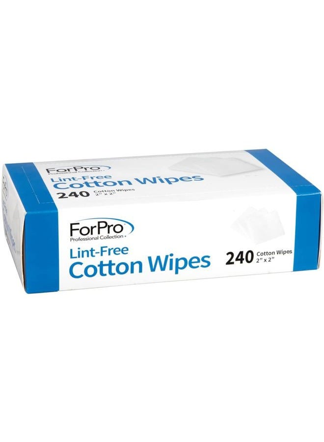 ForPro Professional Collection Lint-Free Cotton Wipes, 100% Pure Cotton Gauze, 2" x 2", White, 240-Count - Image 3
