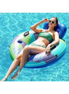 FindUWill Pool Floats Chair 48 Heavy Duty River Tubes Water Floats With Cup Holder Inflatable Pool Floats For Adults Tubes For Floating River  - Image 2