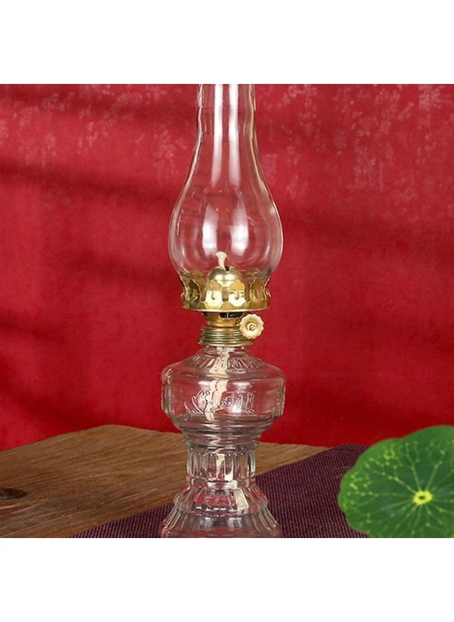 ماركة غير محددة - فانوس زيت كلاسيكي شفاف/ ذهبي 12.5x2.9بوصة - Image 1