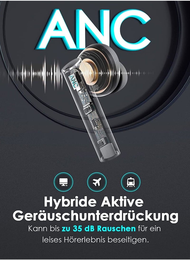 ANC Oraimo Hybrid Active Noise Cancelling Wireless Earbuds, Bluetooth 5.2 Earbuds  - Image 2