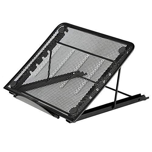 HOMAVA Ventilated Laptop Stand Universal Adjustable Size Lightweight Black24 X 19 cm Metal Black - Image 2