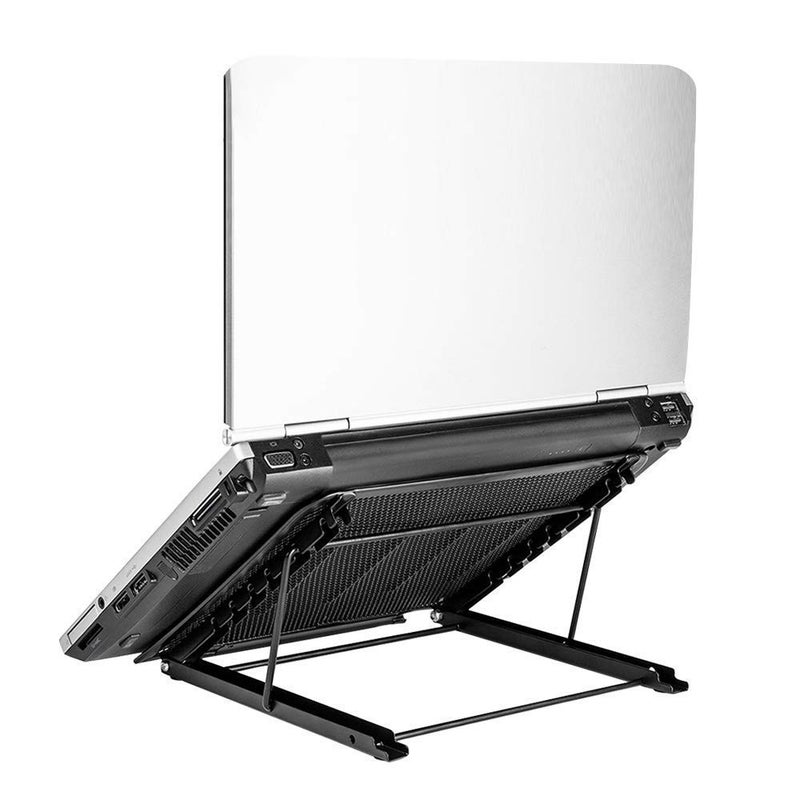HOMAVA Ventilated Laptop Stand Universal Adjustable Size Lightweight Black24 X 19 cm Metal Black - Image 1