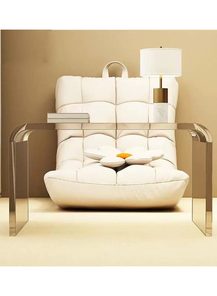 رافين طاولة جانبية متعددة الاستخدامات بتصميم C شفاف من الأكريليك، طاولة قهوة ووجبات خفيفة بجانب السرير لغرفة المعيشة أو غرفة النوم أو المكتب المنزلي 29x42x42 سم - Image 3