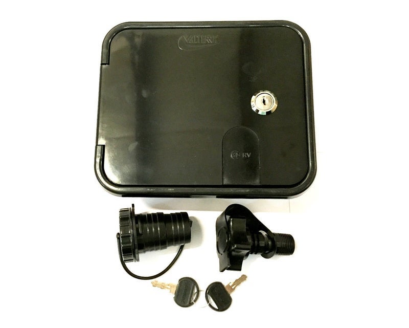 Valterra Black Gravity/City Water Hatch Fill Dish Lock Keys RV Trailer - Image 4