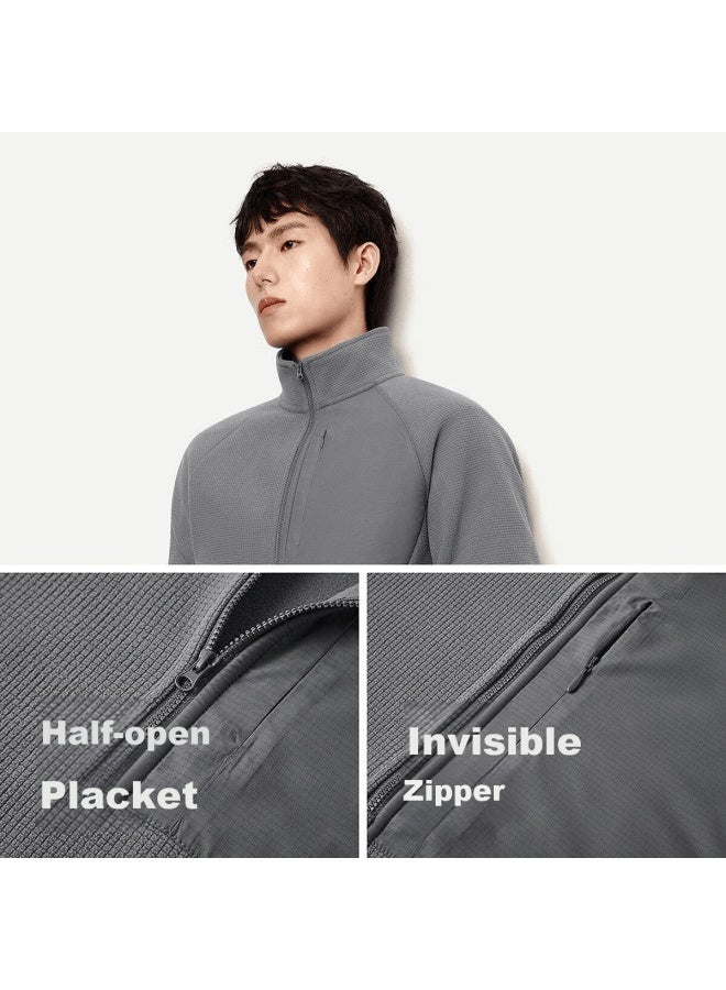 Semir Men's Sweatshirt, Insulated Half-zip Fleece Top, Patchwork Textured Stand Collar, Winter , 109725116101 - Image 2