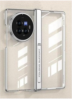 Compatible with VIVO X Fold 3 Pro Case Magnetic Hinge Holder Transparent Plating Hard Plastic Fundas for Vivo Fold3