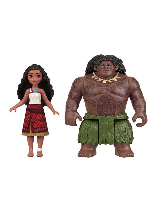 Disney Princess Moana 2 Toys, Moana & Maui Ocean Adventures 2-Pack with 2 Small Dolls & Hook Accessory, Inspired by the Movie - Image 3
