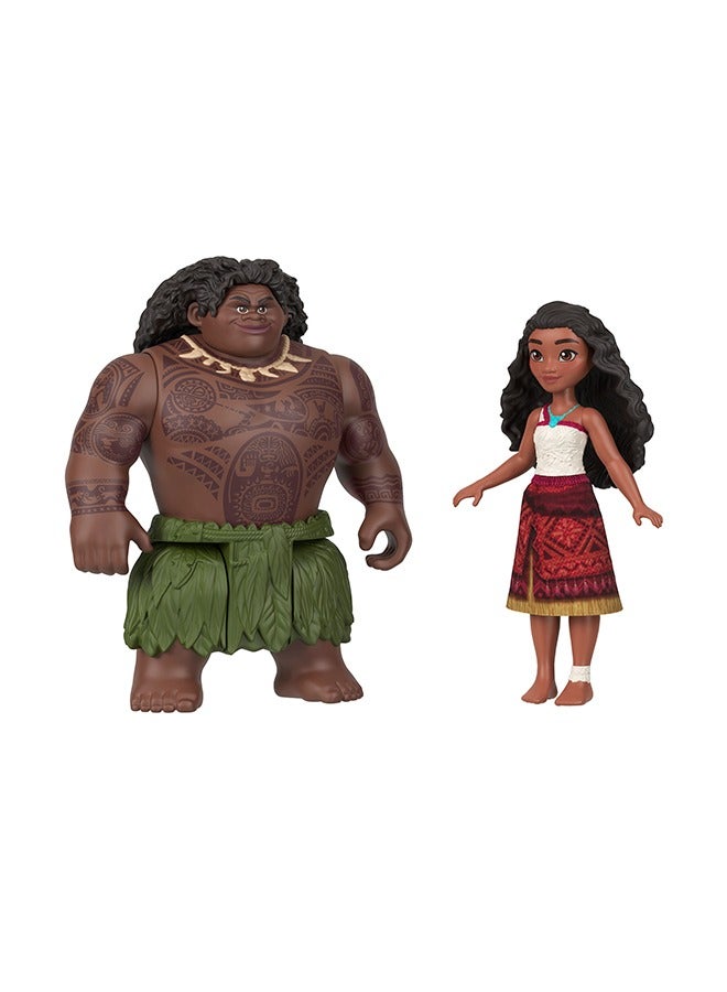 Disney Princess Moana 2 Toys, Moana & Maui Ocean Adventures 2-Pack with 2 Small Dolls & Hook Accessory, Inspired by the Movie - Image 4