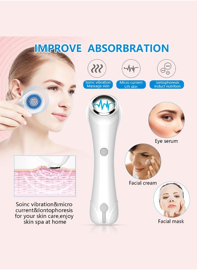 Bukela - Face Brush Facial Brush Sonic Scrubber Electric Face Cleaning Brush Skin Cleanser Machine Electric Facial Cleansing Brush Facial Cleanser Brush Electric, with SONIC & EMS & IONS - Image 1