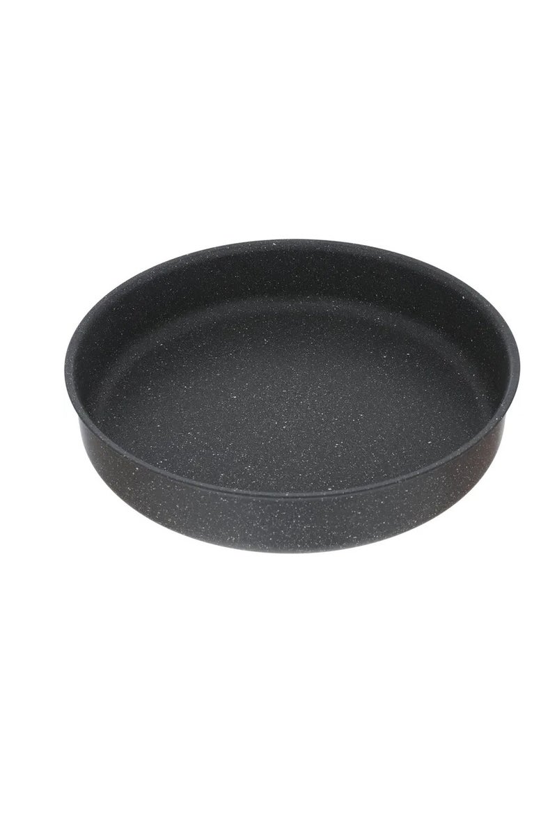Hascevher Hascevher Granite Oven Trays Set, 3 Pieces, Turkish, Round - Dark Grey - Image 3