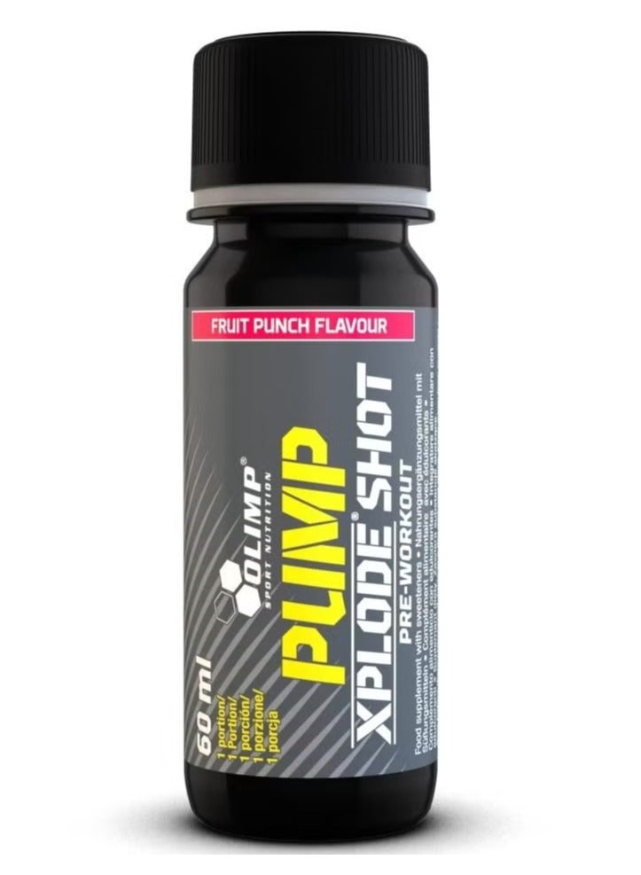Olimp Pump Xplode Shot Fruit Punch Flavor 60ml Pack of 20 - Image 2