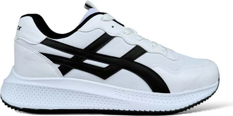 Liger Men's Comfort Light Sole Sneakers White - Black