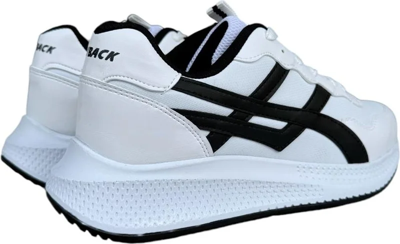 Liger Men's Comfort Light Sole Sneakers White - Black