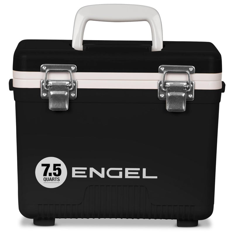 Engel UC7 7.5qt Leak-Proof, Air Tight, Drybox Cooler and Small Hard Shell Lunchbox for Men and Women in Black - Image 1