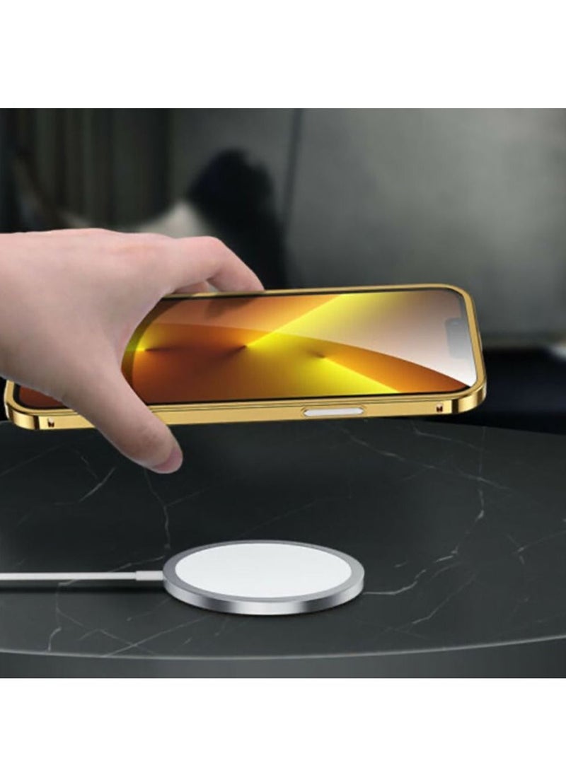 Color Fans Phone Case for iPhone 14 Pro 6.1 inch Protective Shell Gold  - Image 5