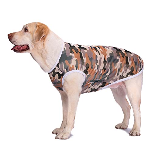KUTKUT T-Shirt for Small, Medium Large Dogs, Camouflage Quick Dry Dog Shirts Breathable Strechy Dog Sleeveless Tank Top for ShishTzu, Beagle, Corgi, Husky, Labr, Retriver etc (Size: XL) - Image 5