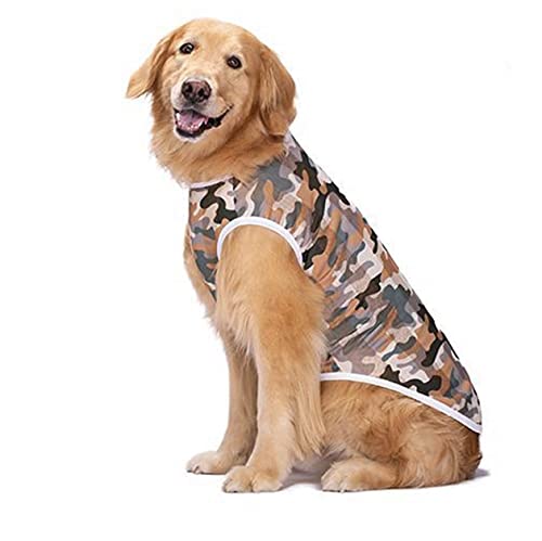 KUTKUT T-Shirt for Small, Medium Large Dogs, Camouflage Quick Dry Dog Shirts Breathable Strechy Dog Sleeveless Tank Top for ShishTzu, Beagle, Corgi, Husky, Labr, Retriver etc (Size: XL) - Image 2