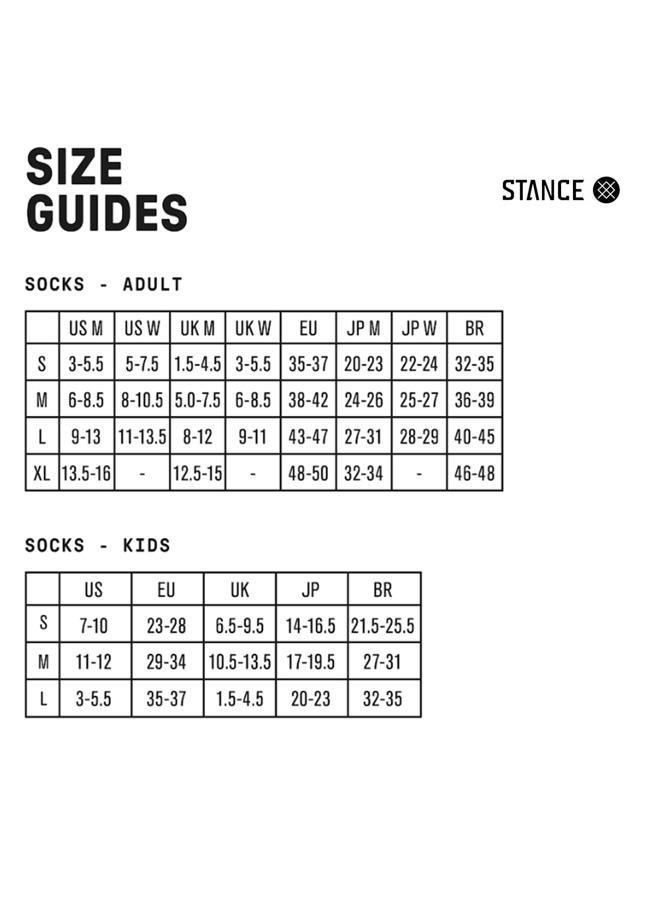 Stance Vital Crew Sock 6-Pack for Men and Women, Black, M - Image 4