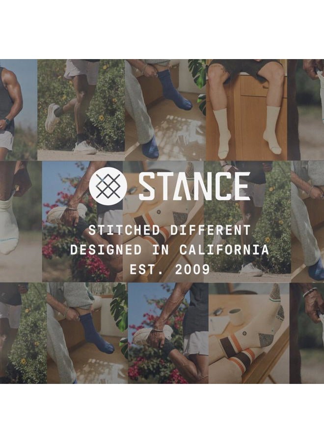 Stance Vital Crew Sock 6-Pack for Men and Women, Black, M - Image 3