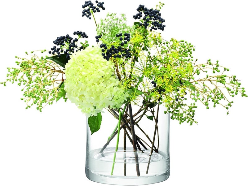 LSA Clear Glass Column Vase/Candleholder Modern Home & Event Decor (H40 xW30 xL30cm), Made in Poland - Image 2