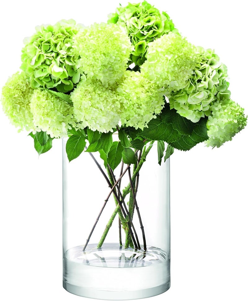 LSA Clear Glass Column Vase/Candleholder Modern Home & Event Decor (H40 xW30 xL30cm), Made in Poland - Image 1