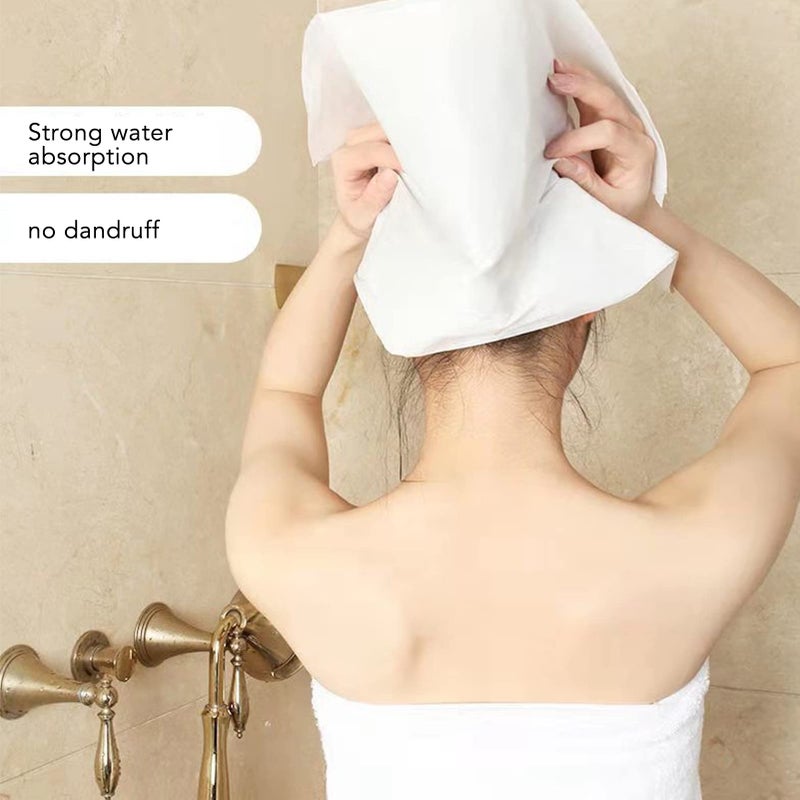 Sonew 100PCS Disposable Bath Towels, Soft Superfine Fiber Water Absorption Home Salon Hair Drying Bathroom Towels - Image 3