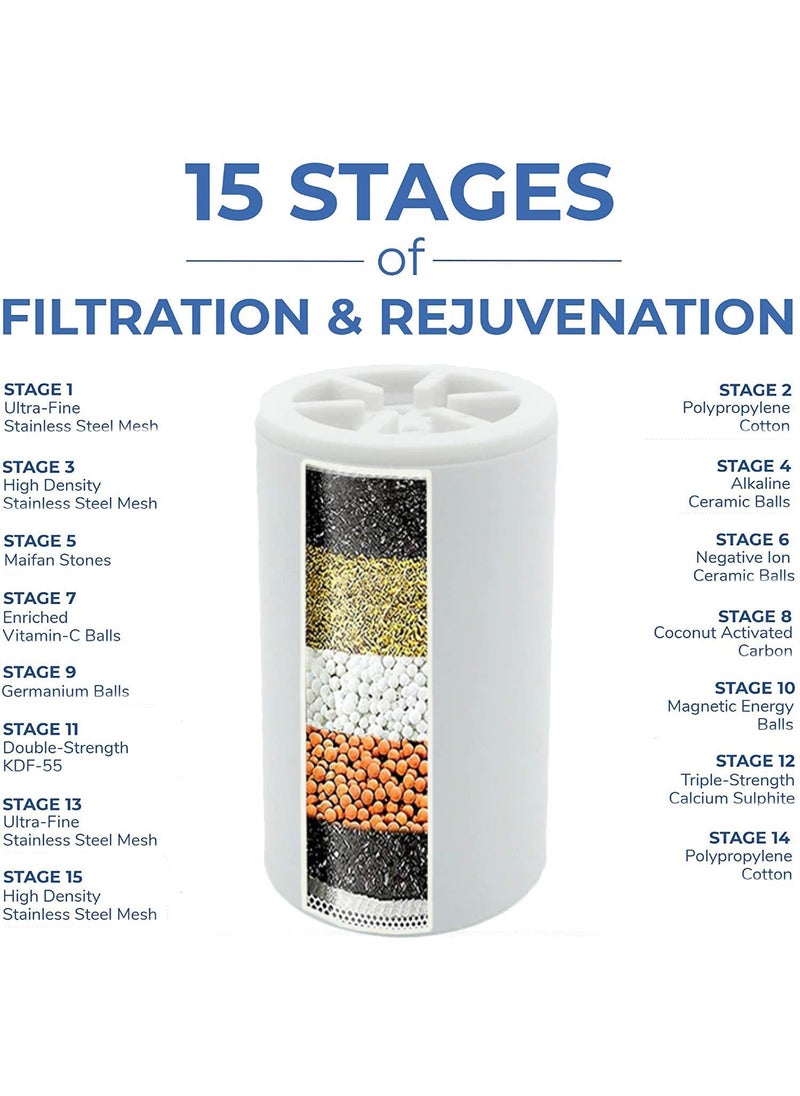 ORILEY ORILEY Advanced Shower Filter Tap Water Replaceable Filter with 15 Stage of Rejuvenation Catridge Only 1 Pc  - Image 2