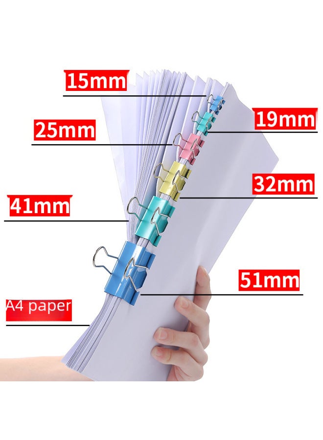 Hongfa Long Tail Clip Metal Bill Clip Material Clip Stationery Clip Test Paper Strong Iron Clip Color Dovetail Clip Office Supplies - Image 4