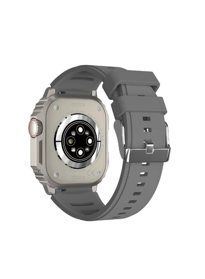 ساعة ذكية لتتبع اللياقة البدنية للجنسين: تدعم الاتصال عبر البلوتوث، شاشة 1.75 بوصة، أكثر من 100 وضع رياضي، متتبع اللياقة البدنية والنوم، مراقب معدل ضربات القلب، مساعد صحة المزاج، عمر بطارية طويل، عداد الخطوات، مقاومة للماء IP67، متوافقة مع أنظمة iOS وAndroid، رمادي. - Image 3