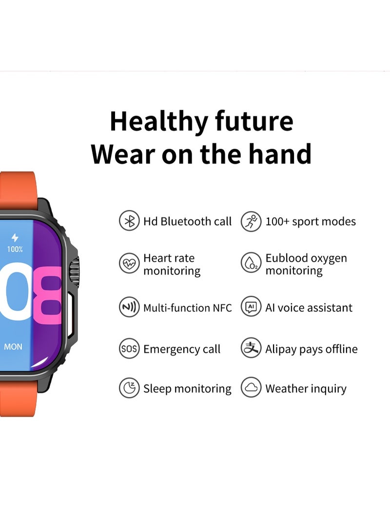 ساعة ذكية لتتبع اللياقة البدنية للجنسين: تدعم الاتصال عبر البلوتوث، شاشة 1.75 بوصة، أكثر من 100 وضع رياضي، متتبع اللياقة البدنية والنوم، مراقب معدل ضربات القلب، مساعد صحة المزاج، عمر بطارية طويل، عداد الخطوات، مقاومة للماء IP67، متوافقة مع أنظمة iOS وAndroid، رمادي. - Image 5