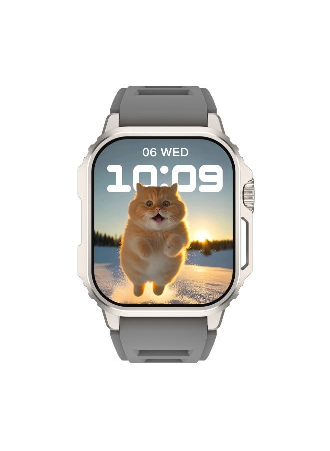 ساعة ذكية لتتبع اللياقة البدنية للجنسين: تدعم الاتصال عبر البلوتوث، شاشة 1.75 بوصة، أكثر من 100 وضع رياضي، متتبع اللياقة البدنية والنوم، مراقب معدل ضربات القلب، مساعد صحة المزاج، عمر بطارية طويل، عداد الخطوات، مقاومة للماء IP67، متوافقة مع أنظمة iOS وAndroid، رمادي. - Image 1