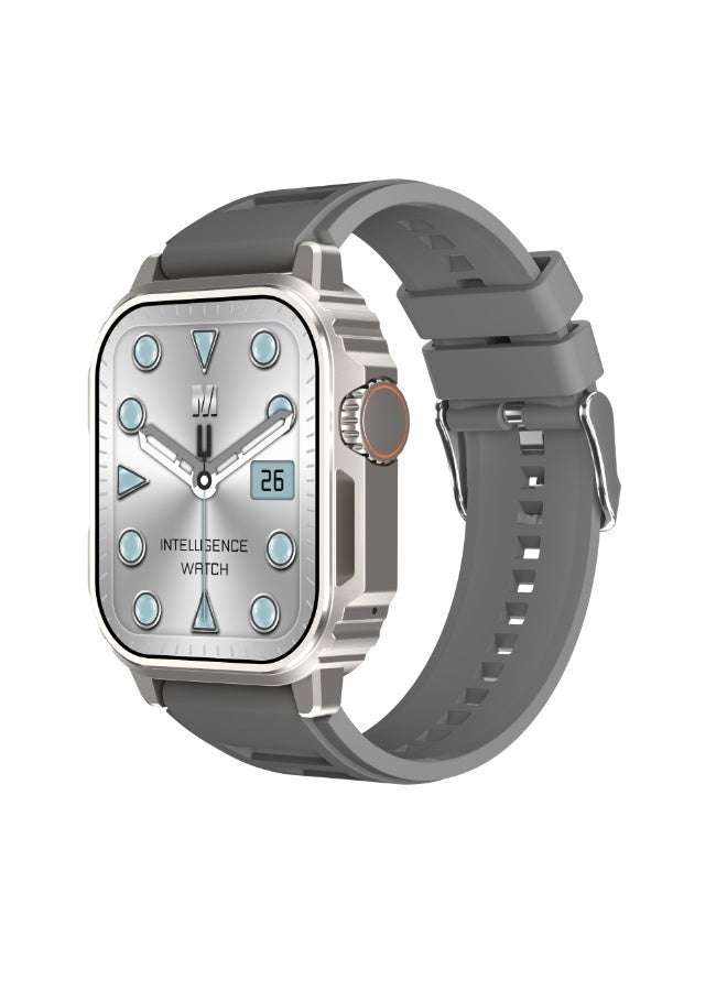 ساعة ذكية لتتبع اللياقة البدنية للجنسين: تدعم الاتصال عبر البلوتوث، شاشة 1.75 بوصة، أكثر من 100 وضع رياضي، متتبع اللياقة البدنية والنوم، مراقب معدل ضربات القلب، مساعد صحة المزاج، عمر بطارية طويل، عداد الخطوات، مقاومة للماء IP67، متوافقة مع أنظمة iOS وAndroid، رمادي. - Image 2