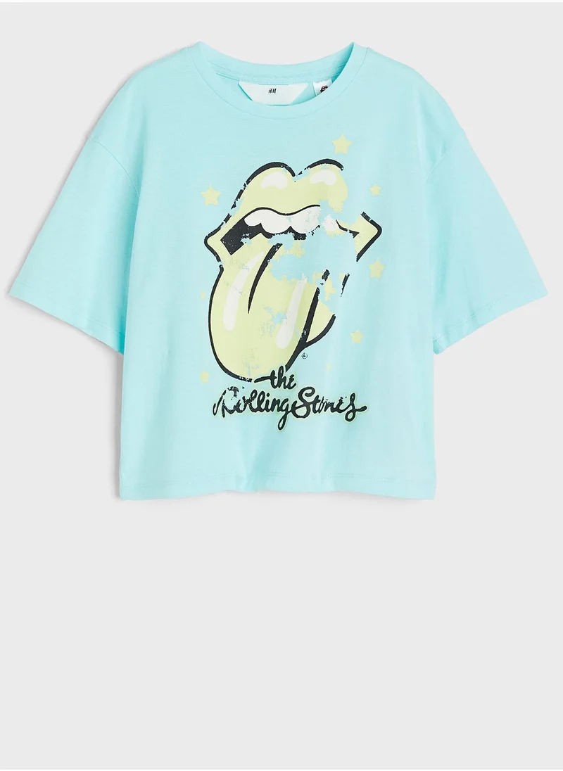 اتش اند ام Kids Crew Neck Printed T-Shirt