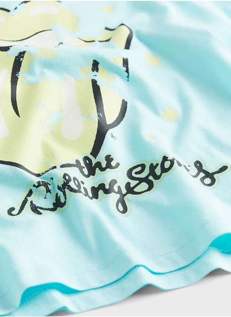 اتش اند ام Kids Crew Neck Printed T-Shirt