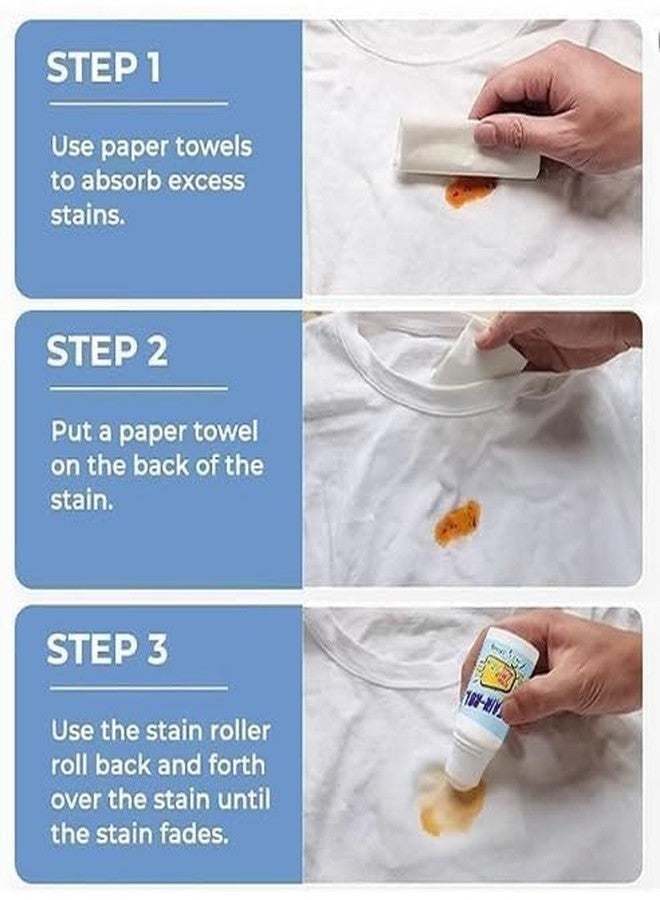KIRMIT All color Stain Remover for Clothes | Multi-Purpose Roll Bead Fabric Clothes Stain Remover for Cotton, Linen, Polyester, Blended Fabric, Denim, Down, Jacket (roll stain) - Image 4
