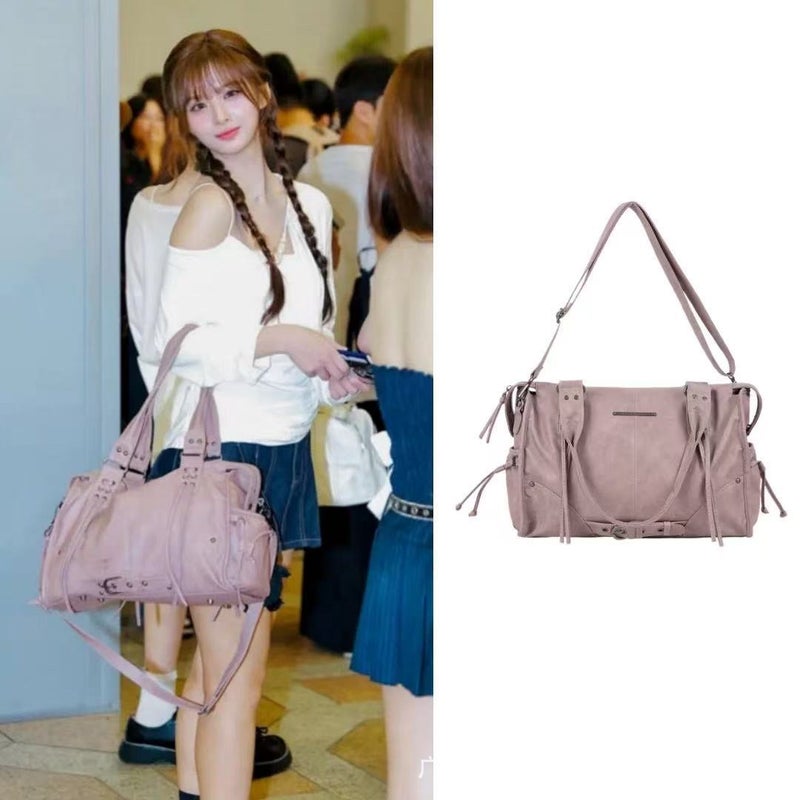 FANCY CLUB Vintage Studded Tote Shoulder Bag - Image 4