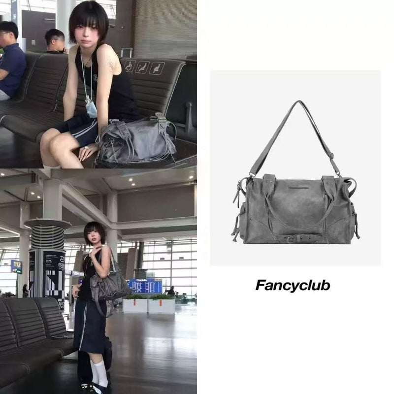 FANCY CLUB Vintage Studded Tote Shoulder Bag - Image 2