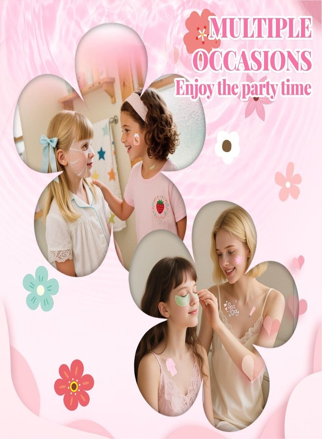 MUREND 90PCS Spa Party Supplies for Girls, Sleepover Party Supplies for Girls, Skincare Set, Include Sleepover Party Temporary Tattoos, Face & Lip Mask, Foot Bath Bombs, Hand Cream, Spa Party Favors - Image 4