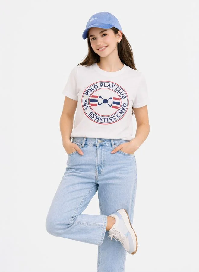 Polo Play Teen Girls Logo Print T-Shirt