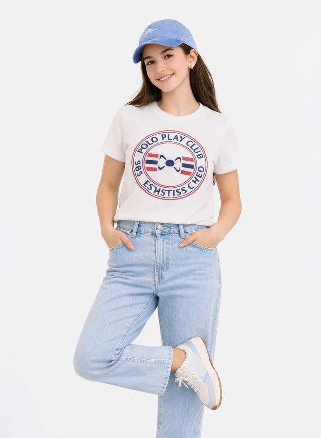 Polo Play Teen Girls Logo Print T-Shirt - Image 1