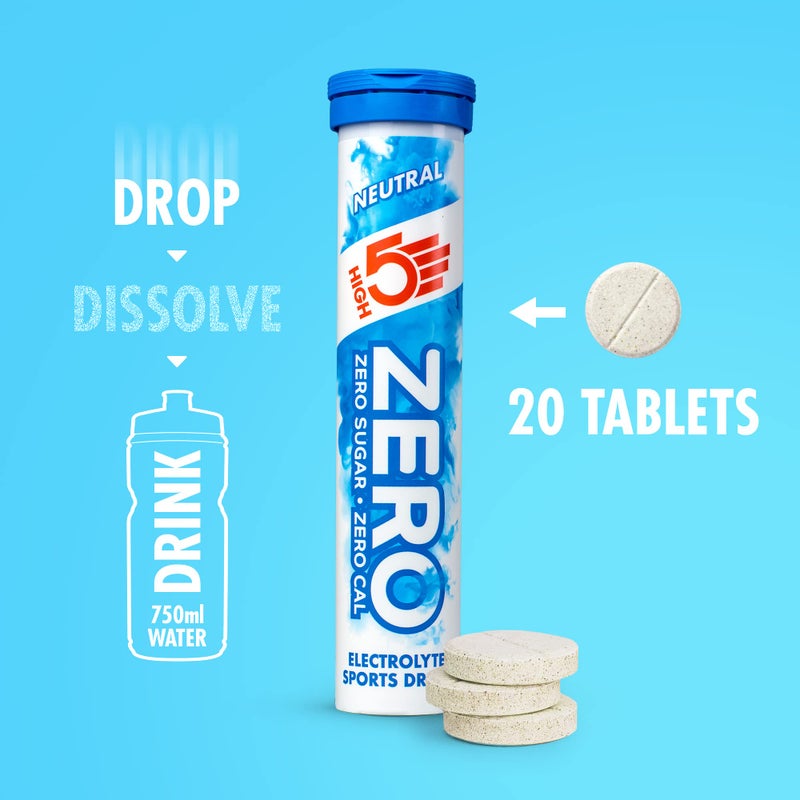 High5 ZERO Electrolyte Tablet - Hydration Tablets Enhanced with Vitamin C - 0 Calories & Sugar Free - Boost Hydration, Performance & Wellness - Neutral, 20 Tablets (20x, Pack of 1) - Image 4