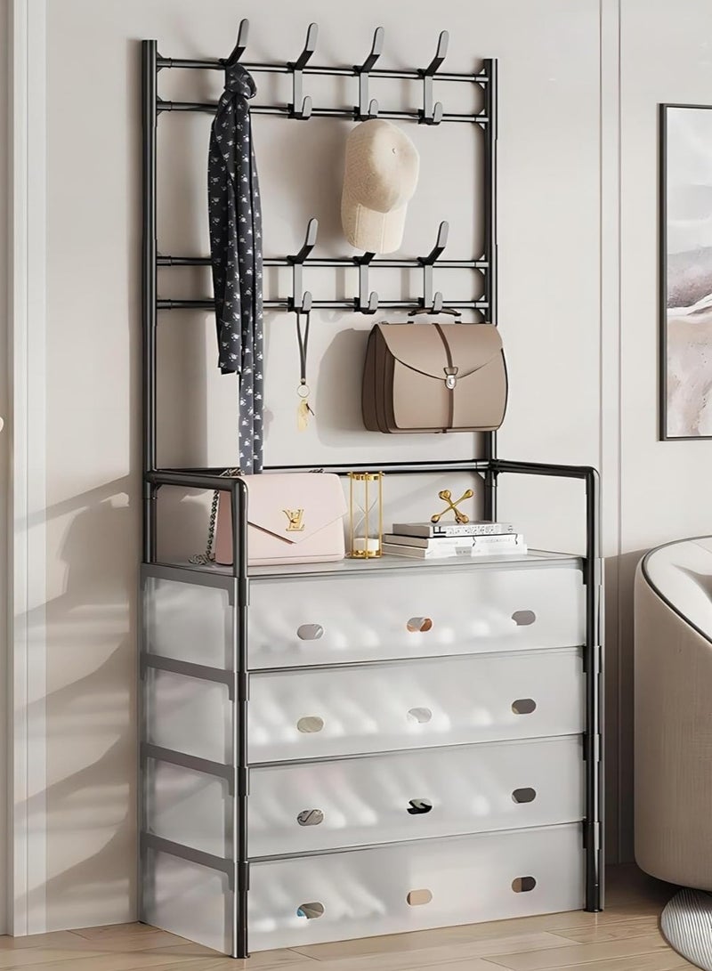 DubaiGallery Multi-layer Shoe and Hat Rack - Easy Assembly, Economical Dustproof Storage, Space-Saving Hanging Closet Organizer for Bedroom, Dorm, and Entryway - Image 1