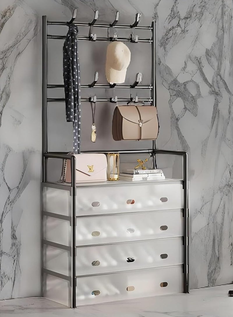 DubaiGallery Multi-layer Shoe and Hat Rack - Easy Assembly, Economical Dustproof Storage, Space-Saving Hanging Closet Organizer for Bedroom, Dorm, and Entryway - Image 3