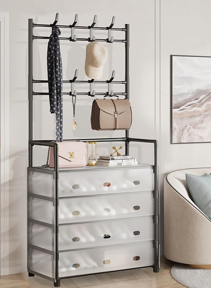 DubaiGallery Multi-layer Shoe and Hat Rack - Easy Assembly, Economical Dustproof Storage, Space-Saving Hanging Closet Organizer for Bedroom, Dorm, and Entryway - Image 4