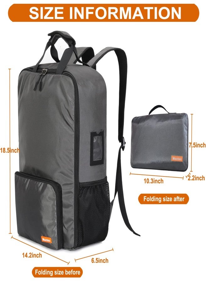 Mactso Stroller Travel Bag Compatible with GB Pockit and GB Pockit Air Plus All Terrain, Lightweight Stroller Travel Backpack for Airplane (Grey, M) - Image 5