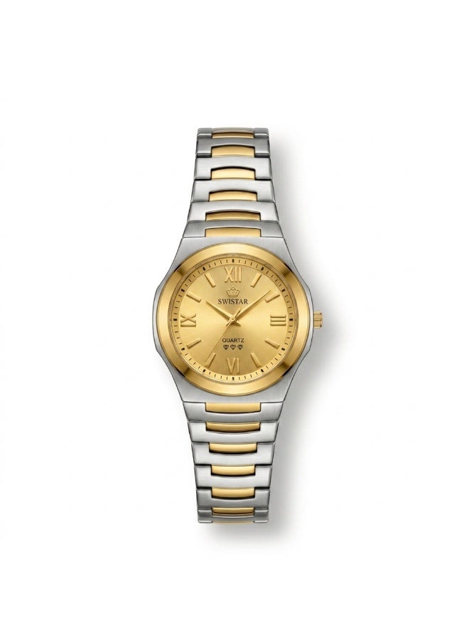 Swistar Luxury Slim Series: Stainless Steel Men's Quartz Watch with Sapphire Crystal Dial