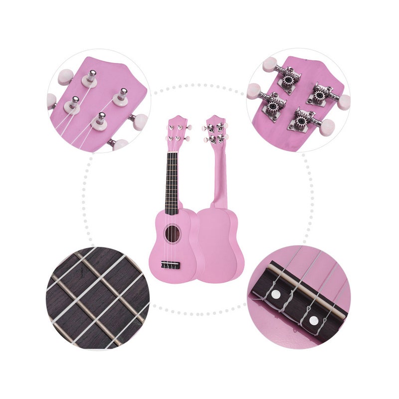 21 Inch Colored Acoustic Soprano Ukulele Basswood Uke Portable Musical Instrument for Beginners Gift for Boys Grils - Image 3