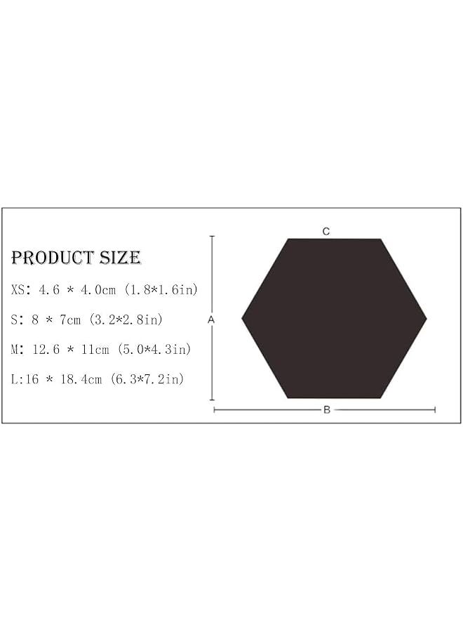 S-TOP 12 Piece 3D Hexagon Acrylic Mirror Wall Stickers DIY Art Decoration Mural Stickers Home Decor Living Room Mirror Sticker Decorative silver medium 12.6 * 12.6 cm (12 for one set) - Image 3