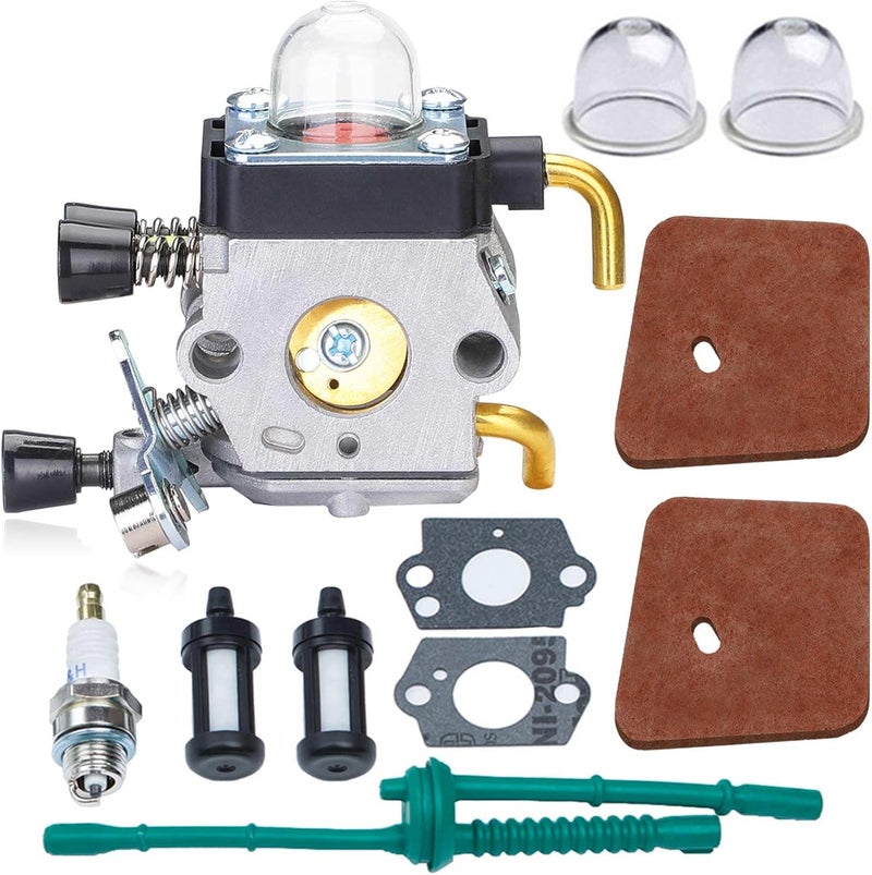 HOODELL FS55 Carburetor, Easy-start FS 55 Carb with Rebuild Kit, Premium FS55R FS45 FS38 HL45 Carburetor for ZAMA STIHL String Hedge Trimmer Weed Eater Parts with Fuel Line Kit - Image 1